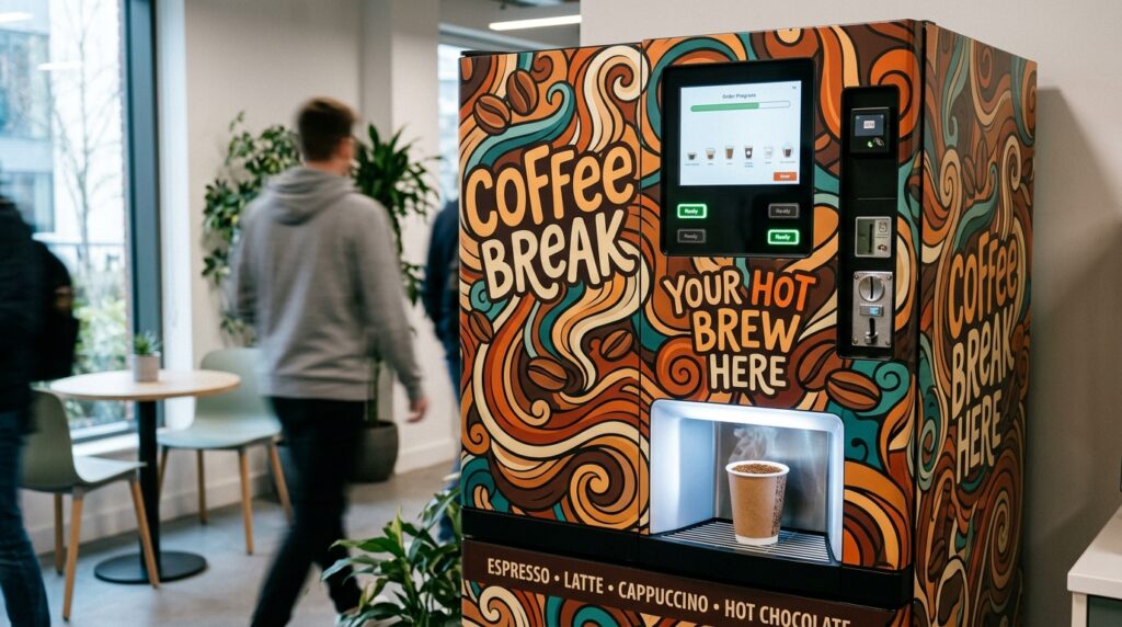 custom wrap coffee vending machine