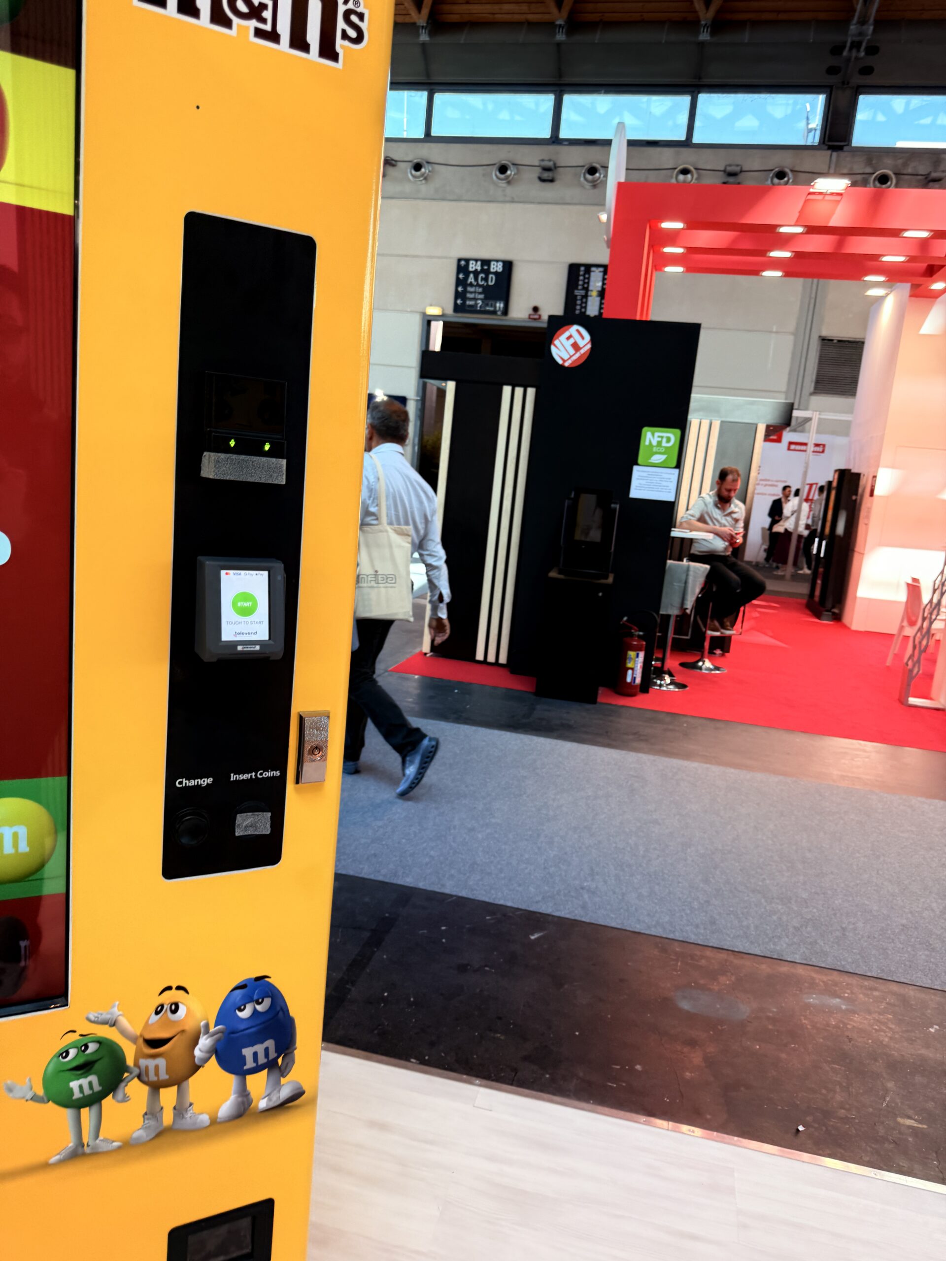 Custom branded vending machine with lighting and surface graphics